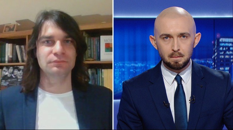 Profesor Piotr Rzymksi i prowadzący program Marcin Fijołek /Polsat News