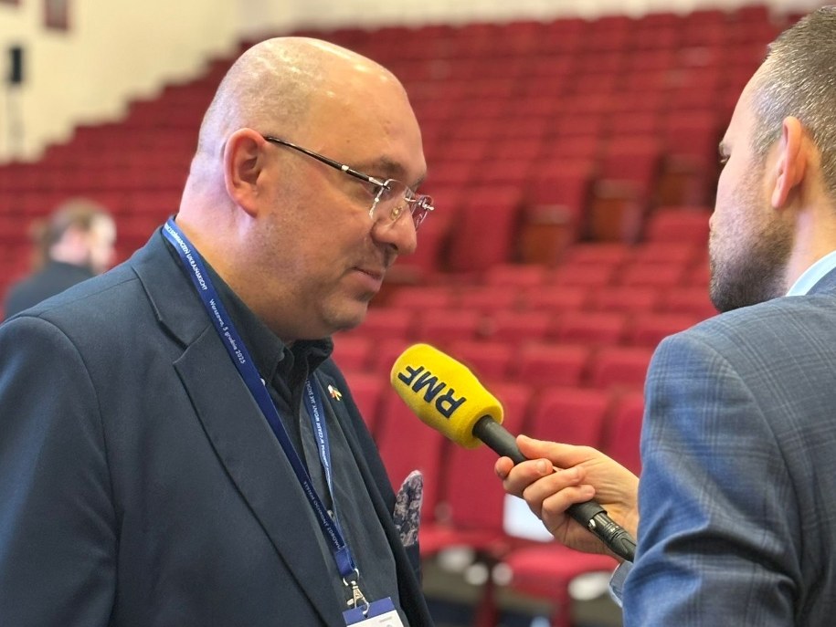 Profesor Robert Gałązkowski w rozmowie z dziennikarzem RMF FM /Michał Dobrołowicz /RMF FM