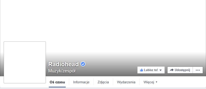Profil Radiohead na Facebooku /