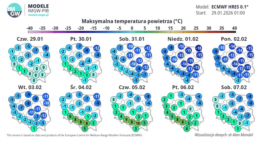Prognoza IMGW na najbliższe dni /
