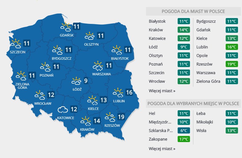 Prognoza pogody, 3 listopada /INTERIA.PL