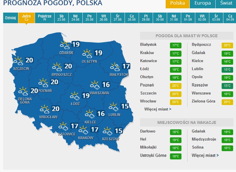 Pozegnanie Z Latem Oto Najnowsza Prognoza Pogody Pogoda W Interia Pl