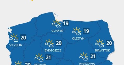 Prognoza pogody na piątek, 15 lipca