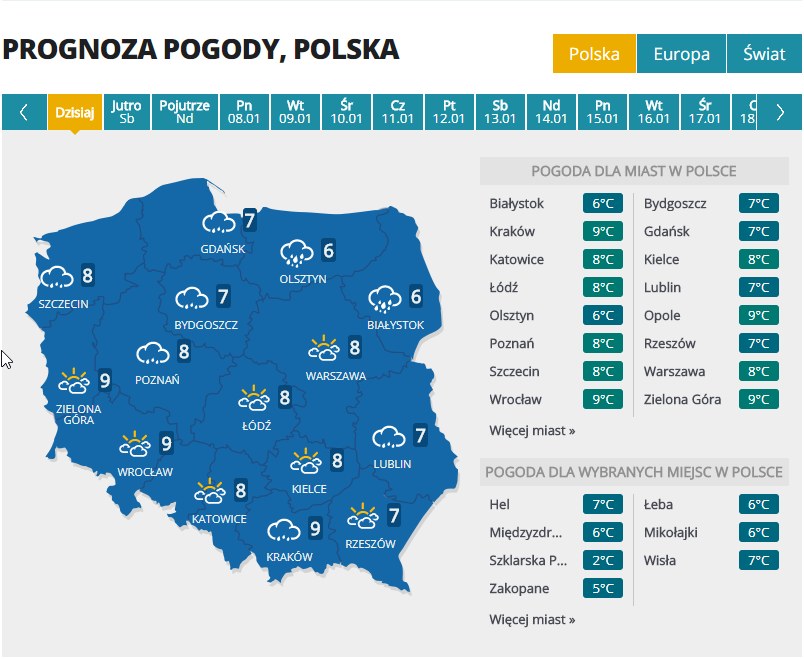 Prognoza Pogody Na Weekend Cieply Styczen Pogoda W Interia Pl