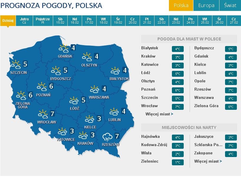 Prognoza Pogody Na Najblizsze Dni Pogoda W Interia Pl