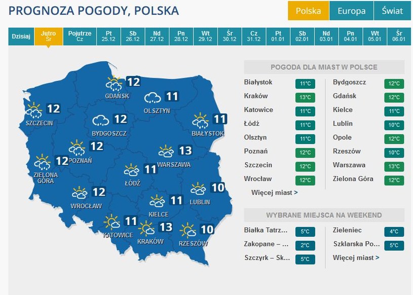 Podaj Trzy Przykłady Zastosowania Prognozy Pogody W Gospodarce Prognozy pogody na najbliższe dni i Boże Narodzenie - Pogoda w INTERIA.PL
