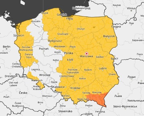 Prognoza zagrożeń meteo IMGW /IMGW /Materiały prasowe