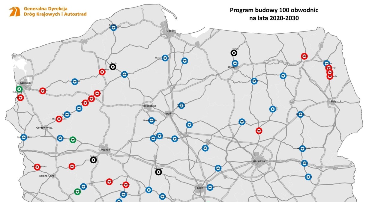 Program budowy 100 obwodnic wygląda ambitnie. Z realizacją jest nieco gorzej /GDDKiA