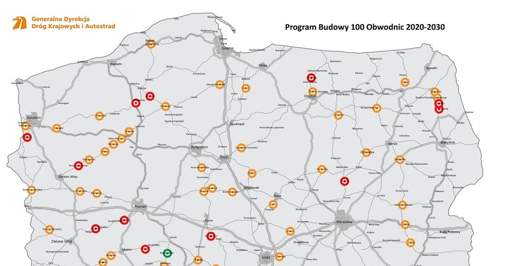 Program budowy 100 obwodnic /GDDKiA /Informacja prasowa