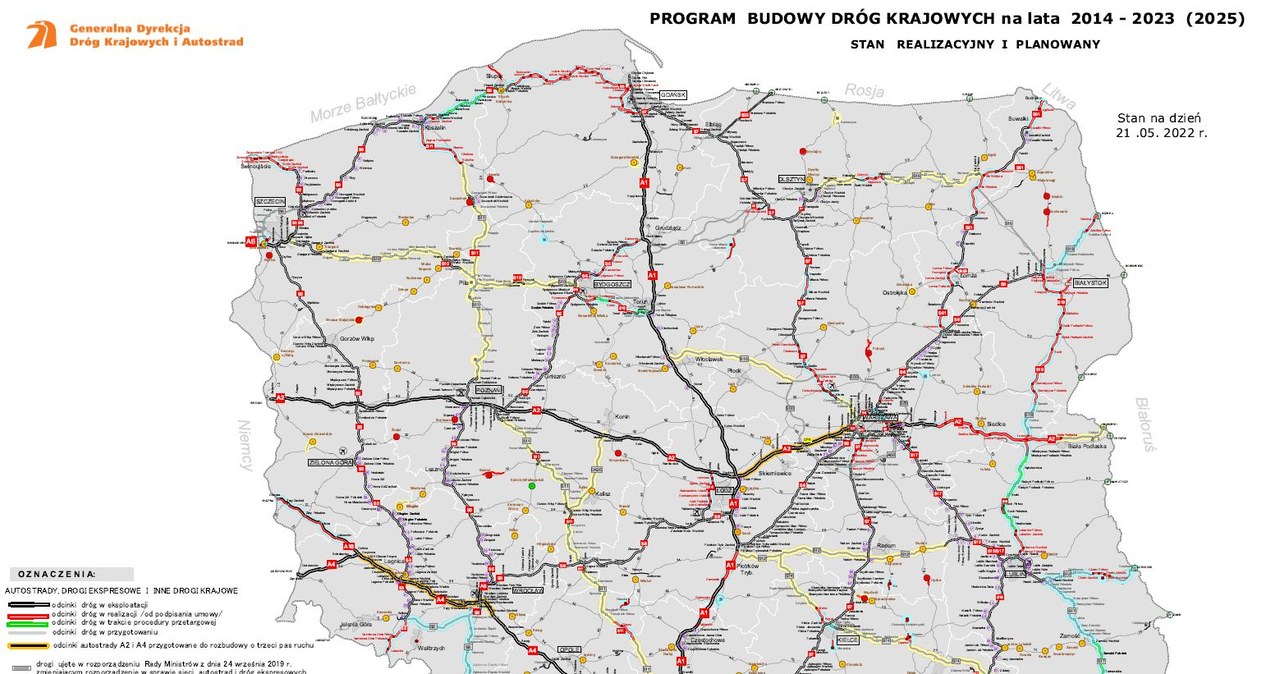 Program budowy dróg w Polsce na lata 2014-2023 /GDDKiA