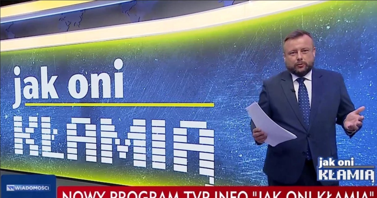 Program "Jak oni kłamią" /Screen z TVP Info /materiał zewnętrzny