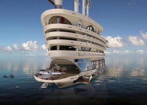 Projekt futurystycznego jachtu żaglowego
