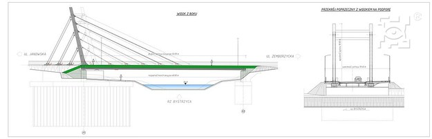 Projekt nowego mostu przy ulicy Żeglarskiej w Lublinie /Urząd Miasta Lublina /Materiały prasowe
