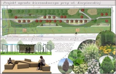 Projekt ogrodu przy ul. Kurpiowskiej /Urząd Miasta Rzeszowa /