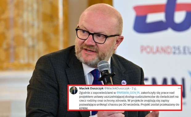 Projekt ustawy MSWiA trafił do premiera. Wiceminister Duszczyk ogłasza