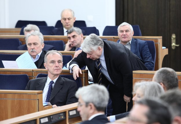 Projekt wymownej uchwały na 50. rocznicę Marca '68 wniosło sześcioro senatorów, wśród nich Bogdan Klich i Bogdan Borusewicz (na zdjęciu) / 	Leszek Szymański    /PAP
