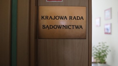Prokuratorzy i policja w siedzibie Krajowej Rady Sądownictwa 