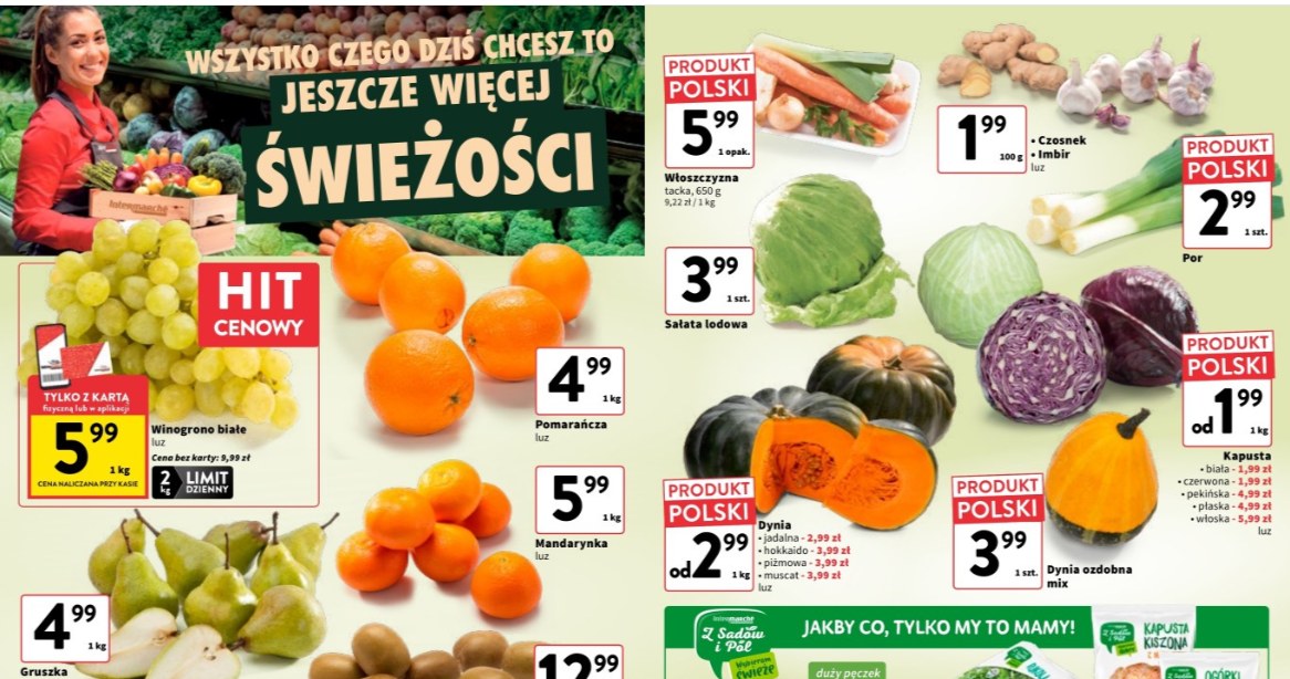 Promocja na owoce i warzywa w Intermarche /Intermarche /INTERIA.PL