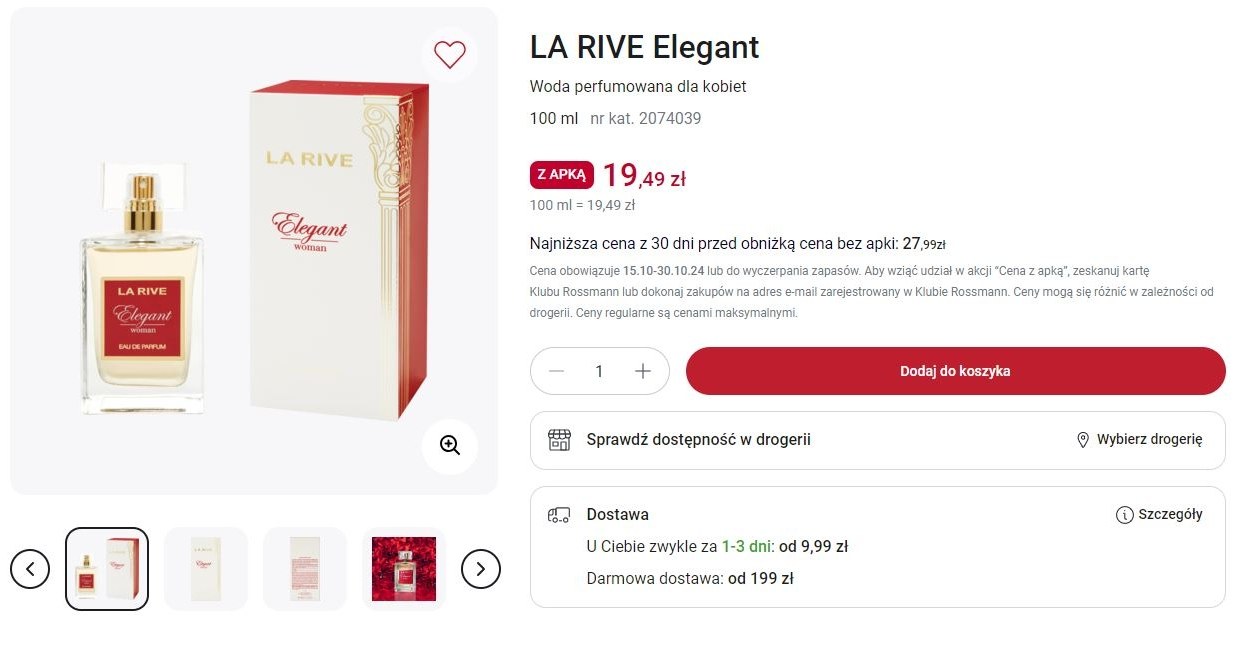 Promocja na perfumy LA RIVE Elegant w Rossmannie! /Rossmann /INTERIA.PL