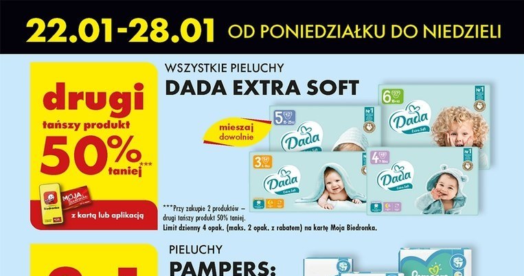 Promocja na pieluszki Pampers i Dada w Biedronce /Biedronka /INTERIA.PL