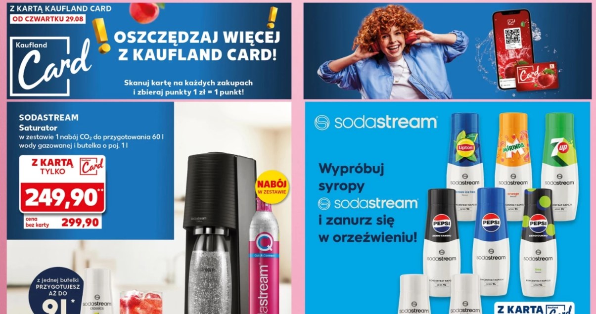 Promocja SodaStream w Kauflandzie w 2024 roku – wtedy saturator kosztował 249,90 zł. /Kaufland /INTERIA.PL
