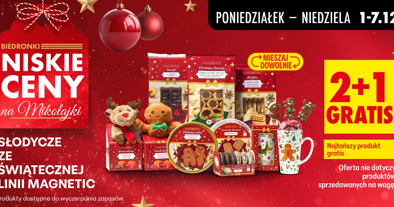 Promocja świąteczna w Biedronce: słodycze z linii Magnetic w ofercie 2+1 gratis /Biedronka /INTERIA.PL