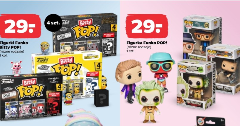 Promocja w Netto: kultowe figurki Funko POP i Bitty POP w cenie 29 zł za opakowanie /Netto /INTERIA.PL