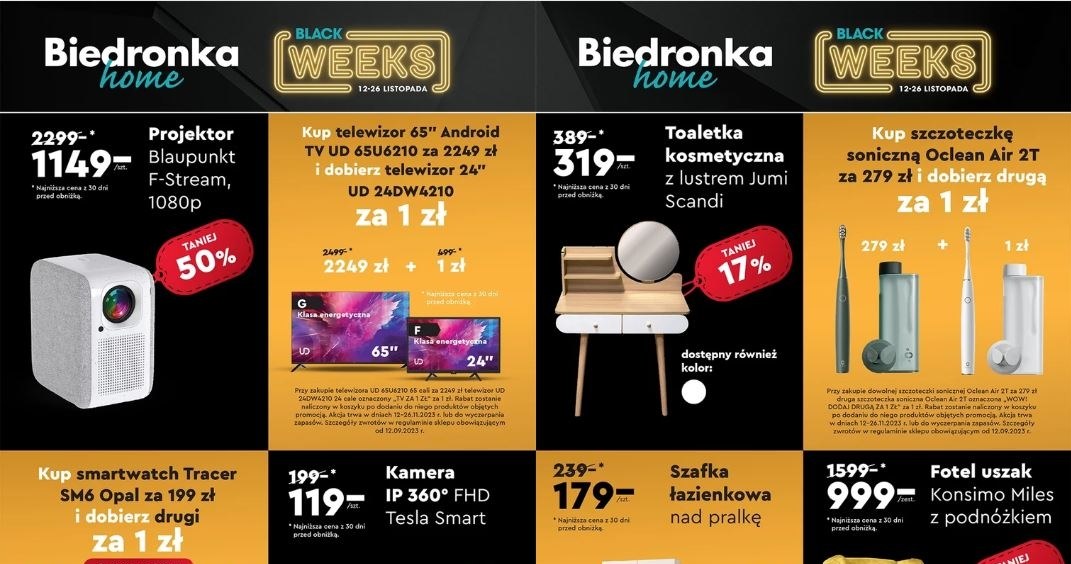 Promocje na Black Weeks w Biedronka Home /Biedronka /INTERIA.PL