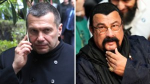 Propagandysta odebrał telefon na wizji. "Dzwoni mój przyjaciel, Seagal"