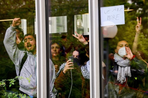 Brytyjscy studenci protestują przeciwko wojnie w Strefie Gazy