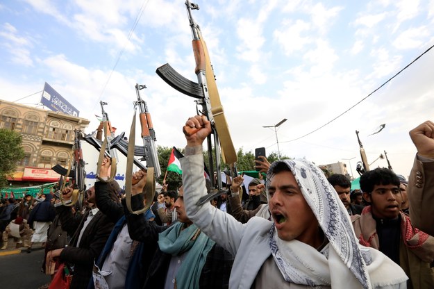 Propalestyński protest w Jemenie /YAHYA ARHAB /PAP/EPA