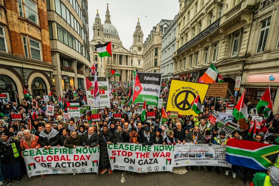 Propalestyńskie demonstracje w Londynie /Rex Features /East News