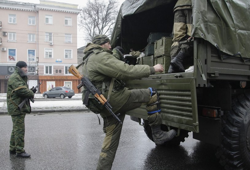 Prorosyjscy separatyści w Doniecku, 21.01.2015 /PAP/EPA