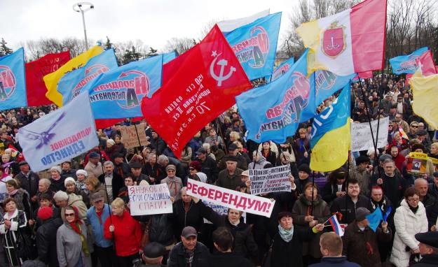 Prorosyjska demonstracja w Odessie /AFP