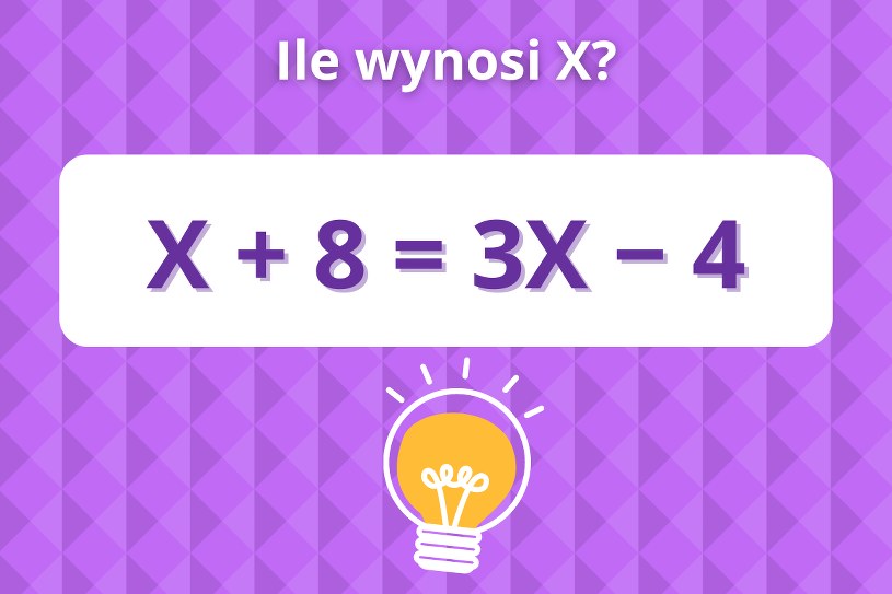 Prosta zagadka matematyczna na pobudzenie umysłu. Działa lepiej niż poranna kawa