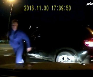 Prostak z BMW pobił kierowcę z dziećmi. Policja ma już jego dane!