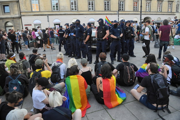 Protest aktywistów LGBT przeciw aresztowaniu Margot / 	Radek Pietruszka   /PAP