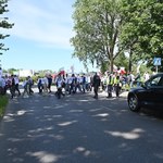 Protest armatorów we Władysławowie. Blokowali jedyną drogę na Półwysep Helski