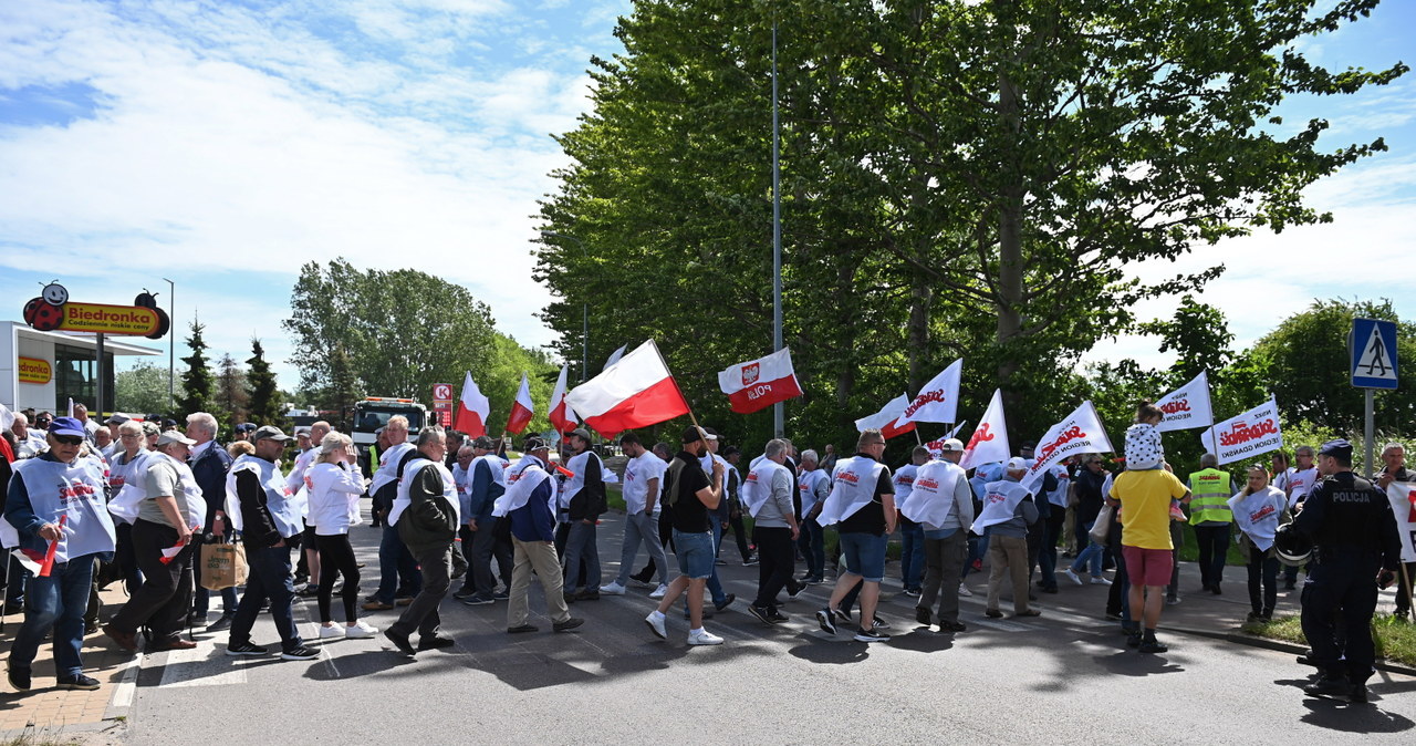Protest armatorów we Władysławowie