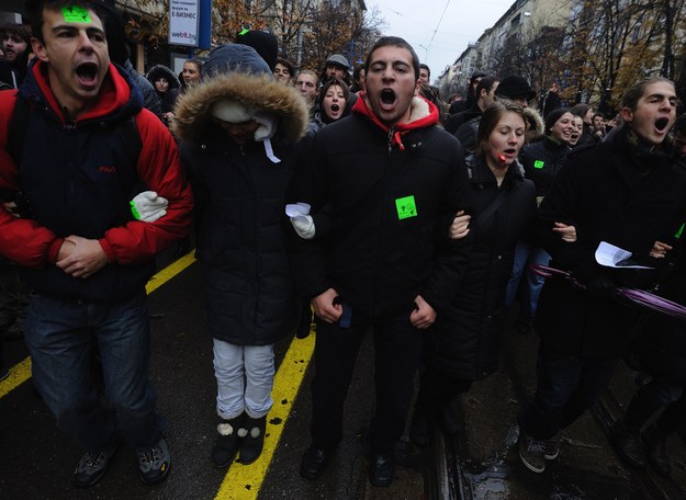 Protest bułgarskich studentów / 	VASSIL DONEV    /PAP/EPA
