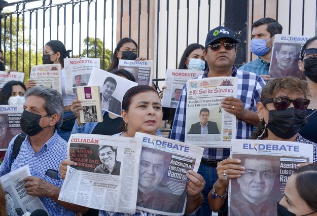 Protest dziennikarzy w Meksyku /JUAN CARLOS CRUZ /PAP/EPA