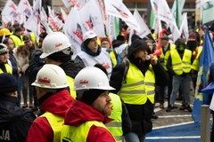 Protest energetyków w Warszawie