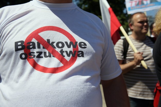 Protest frankowiczów w Warszawie /Tomasz Gzell /PAP