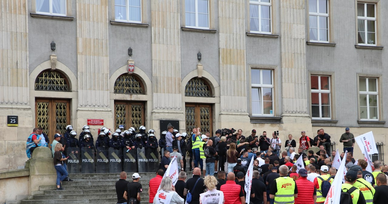 Protest górników i hutników w Katowicach