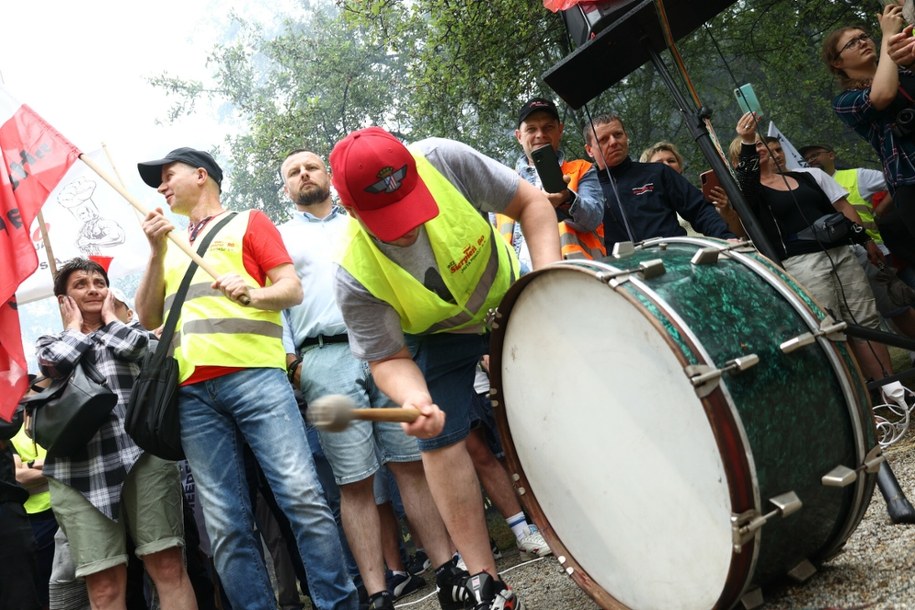 Protest górników i hutników w Warszawie w 2023 r. /Michał Zebrowski, https://www.instagram.com/lukaszschreiber/ /East News