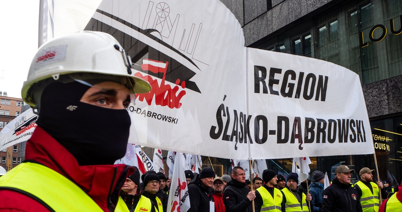 Protest górników odbył się w centrum Warszawy /Paulina Błaziak /INTERIA.PL