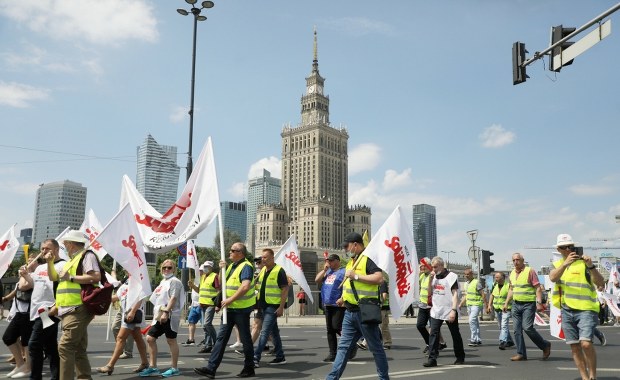 Protest górników paraliżuje stolicę? Pytają, gdzie są pieniądze z KPO