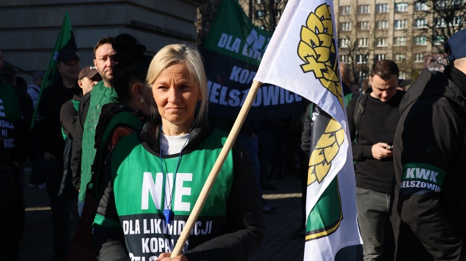 Protest górników w Katowicach /Jacek Skóra /RMF FM