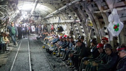 Protest górników w kopalni Kazimierz Juliusz w Sosnowcu