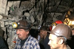 Protest górników w kopalni Kazimierz Juliusz w Sosnowcu